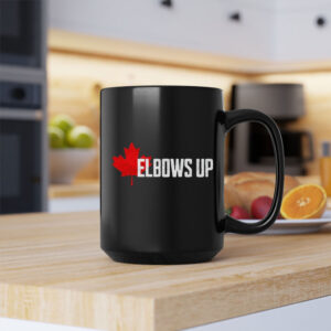 Elbows Up Canada Black Mug